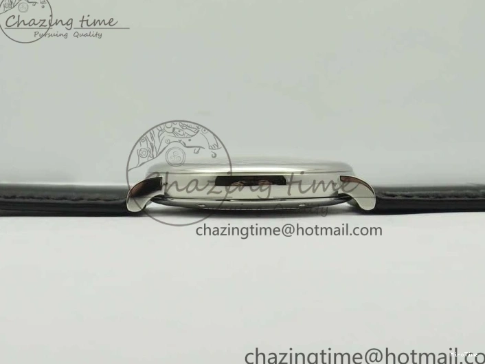 MIROTIME 0217 Portofino Automatic SS FKF 1:1 Best Edition White Dial SS Markers on Black Leather Strap A QuickDry 7138